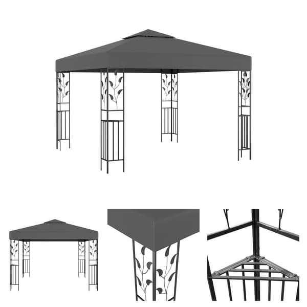 The Living Store Huvimaja 3x3 m antrasiitti -  Katokset & huvimajat