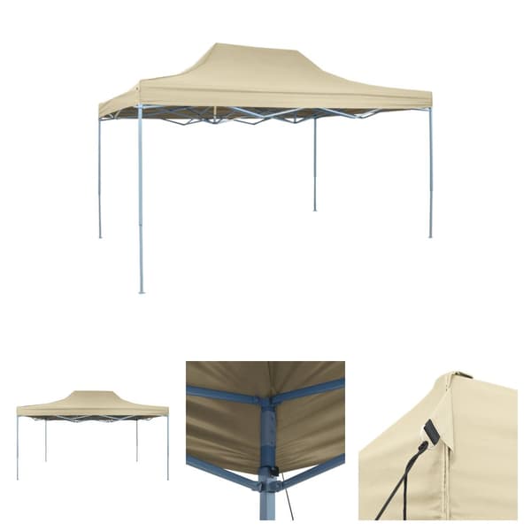The Living Store foldbart telt pop-up 3 x 4,5 m cremefarvet -  Festtelte & havepavilloner