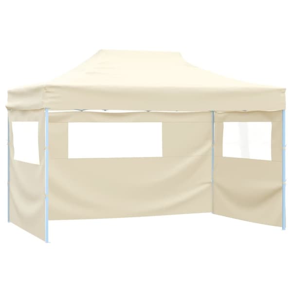 The Living Store foldbart telt med 3 vægge 3x4,5 m cremefarvet -  Festtelte & havepavilloner
