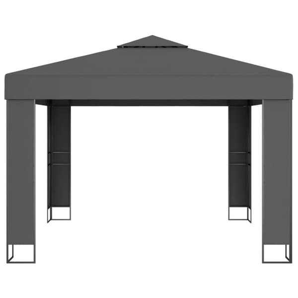 The Living Store Paviljong med dubbeltak 3x3 m antracit - Partytält & paviljoner