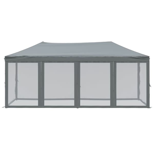 The Living Store foldbart festtelt med sidevægge 3x6 m antracitgrå -  Festtelte & havepavilloner