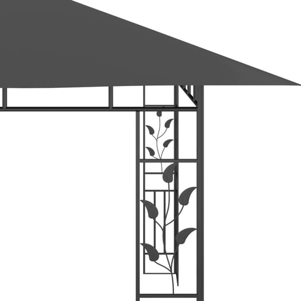 The Living Store Huvimaja hyttysverkolla 4x3x2,73 m antrasiitti 180 g/m² -  Katokset & huvimajat