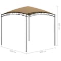 Miniatyrbillede 6 af 6: The Living Store pavillon 3x3x2,65 m 180 g/m² gråbrun -  Festtelte & havepavilloner
