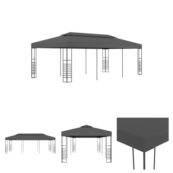 The Living Store pavillontelt 3x6 m antracitgrå -  Festtelte & havepavilloner