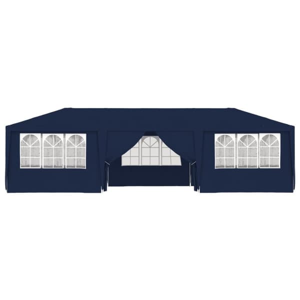 The Living Store Professionellt partytält med väggar 4x9 m blå 90 g/m² -  Partytält & paviljoner