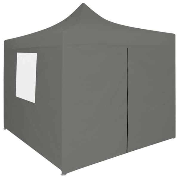 The Living Store foldbart festtelt pop-up med 4 sidevægge 3 x 3 m antracitgrå -  Festtelte & havepavilloner