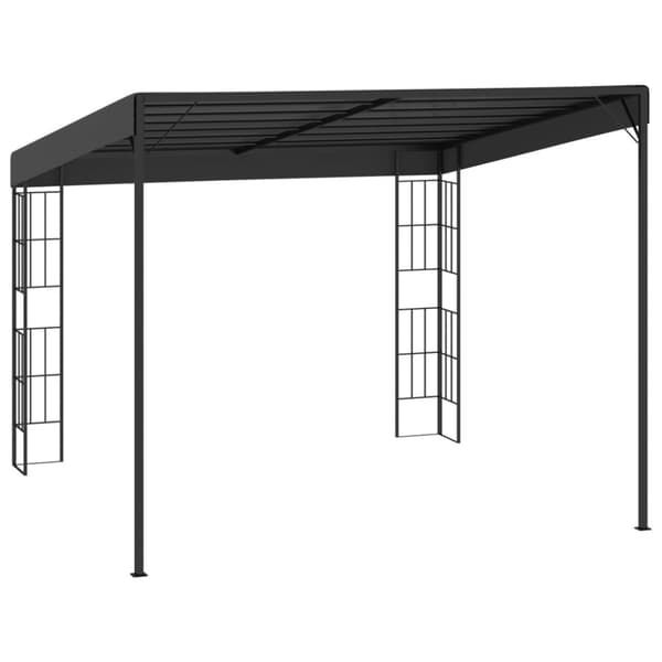 The Living Store Seinään kiinnitettävä huvimaja 3x3 m antrasiitti kangas - Katokset & huvimajat