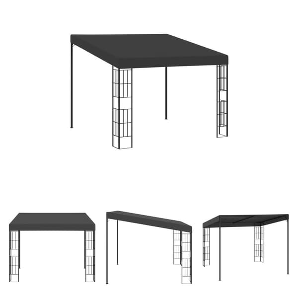 The Living Store Seinään kiinnitettävä huvimaja 3x3 m antrasiitti kangas -  Katokset & huvimajat