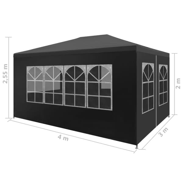 The Living Store Partytält 3x4 m antracit -  Partytält & paviljoner