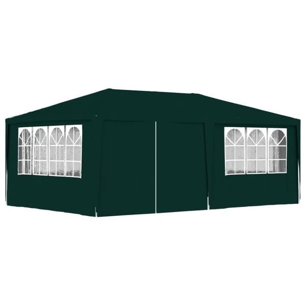 The Living Store Professionellt partytält med väggar 4x6 m grön 90 g/m² -  Partytält & paviljoner