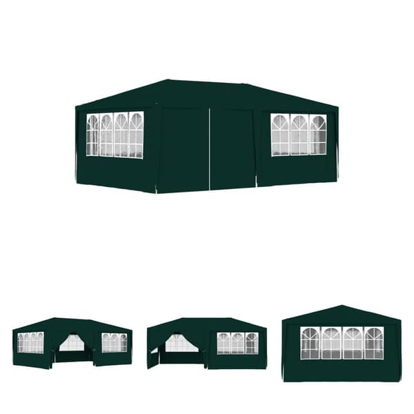 The Living Store festtelt med sidevægge 4x6 m 90 g/m² grøn -  Festtelte & havepavilloner