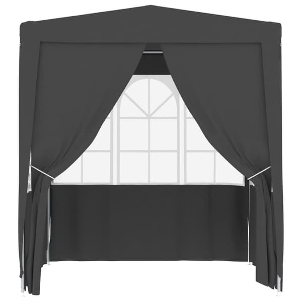 The Living Store Professionellt partytält med väggar 2,5x2,5 m antracit 90 g/m² -  Partytält & paviljoner