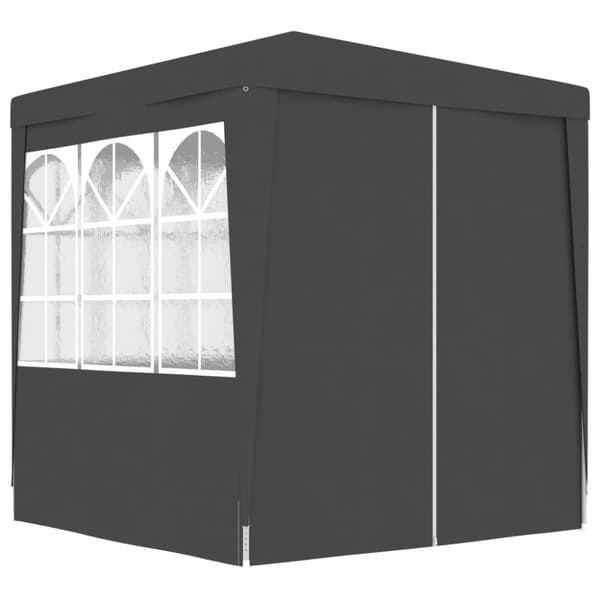 The Living Store Professionellt partytält med väggar 2,5x2,5 m antracit 90 g/m² -  Partytält & paviljoner