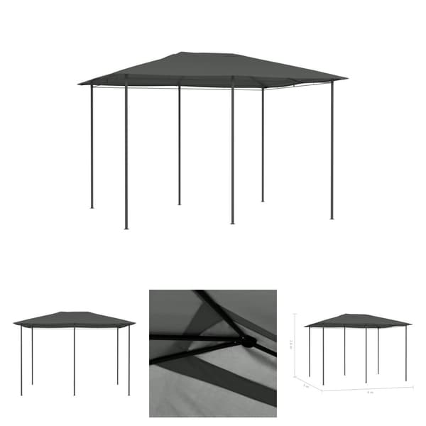 The Living Store Paviljong 3x4x2,6 m antracit 160 g/m² -  Partytält & paviljoner