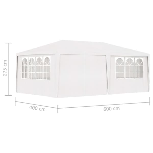 The Living Store festtelt med sidevægge 4x6 m 90 g/m² hvid -  Festtelte & havepavilloner