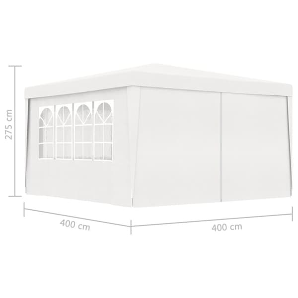 The Living Store Ammattilaisten juhlateltta sivuseinillä 4x4 m valkoinen 90 g/m² -  Katokset & huvimajat