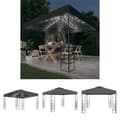 Miniatyrbild 1 av 10: The Living Store Paviljong med ljusslinga LED 3x3 m antracit -  Partytält & paviljoner