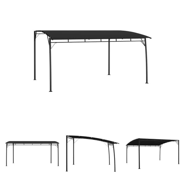 The Living Store fritstående havemarkise 4x3x2,55 m antracitgrå -  Festtelte & havepavilloner