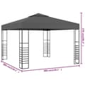 Miniatyrbild 6 av 6: The Living Store Paviljong 3x3 m antracit -  Partytält & paviljoner