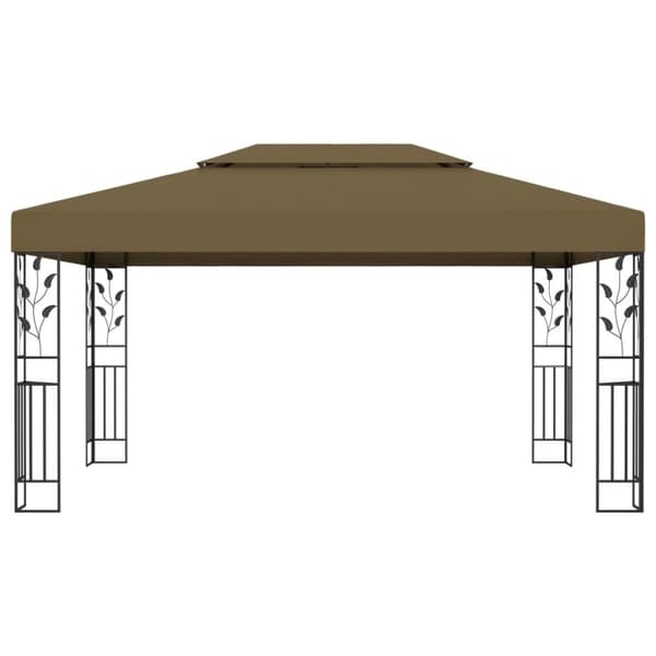 The Living Store Huvimaja kaksoiskatolla 3x4 m ruskeanharmaa 180 g/m² - Katokset & huvimajat