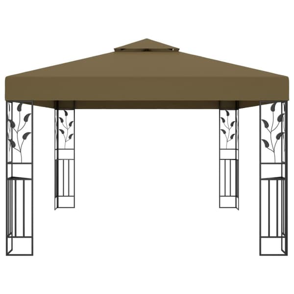 The Living Store Huvimaja kaksoiskatolla 3x4 m ruskeanharmaa 180 g/m² - Katokset & huvimajat