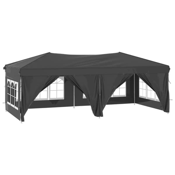 The Living Store Hopfällbart partytält med sidoväggar antracit 3x6 m -  Partytält & paviljoner