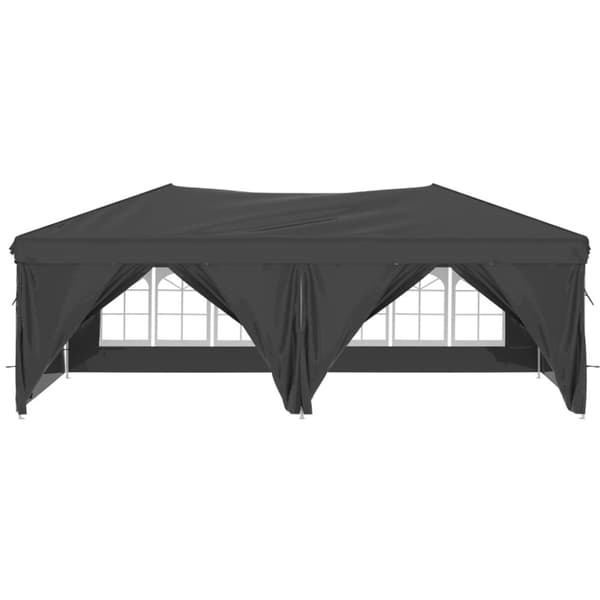 The Living Store Hopfällbart partytält med sidoväggar antracit 3x6 m -  Partytält & paviljoner