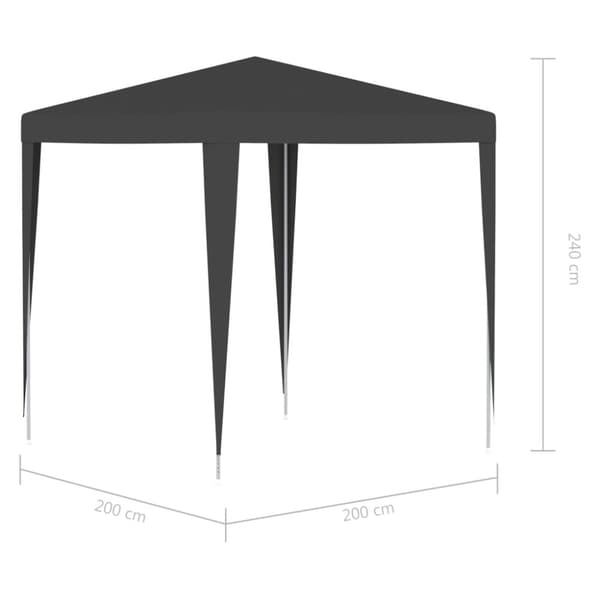 The Living Store Ammattilaisten juhlateltta 2x2 m antrasiitti -  Katokset & huvimajat
