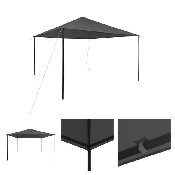 The Living Store havepavillon 4x4x3 m 180 g/m² antracitgrå -  Festtelte & havepavilloner