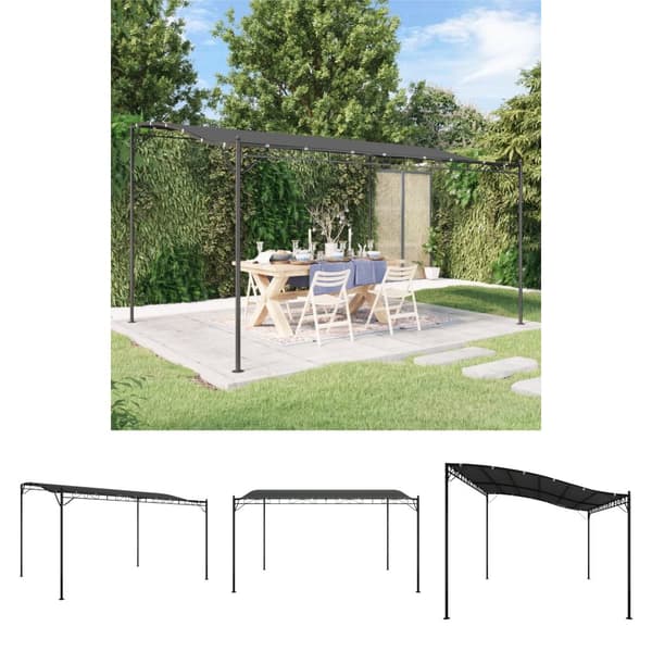 The Living Store baldakin 4x3 m 180 g/m² stof og stål antracitgrå -  Festtelte & havepavilloner