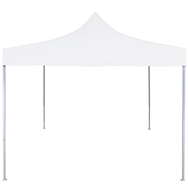 The Living Store foldbart festtelt 3 x 3 m stål hvid -  Festtelte & havepavilloner