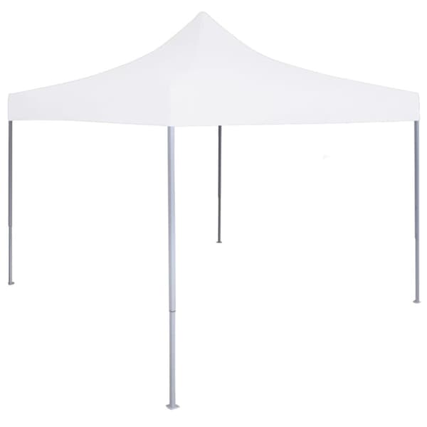 The Living Store foldbart festtelt 3 x 3 m stål hvid -  Festtelte & havepavilloner