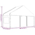 Pikkukuva 7 / 7: The Living Store Huvimaja katolla valkoinen 5,88x2,23x3,75 m polyeteeni -  Katokset & huvimajat