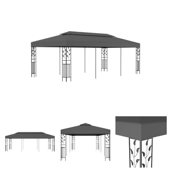 The Living Store pavillon 3x6 m antracitgrå -  Festtelte & havepavilloner