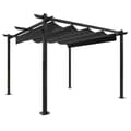 Miniatyrbild 3 av 11: The Living Store Paviljong med infällbart tak 3x3 m antracit -  Partytält & paviljoner