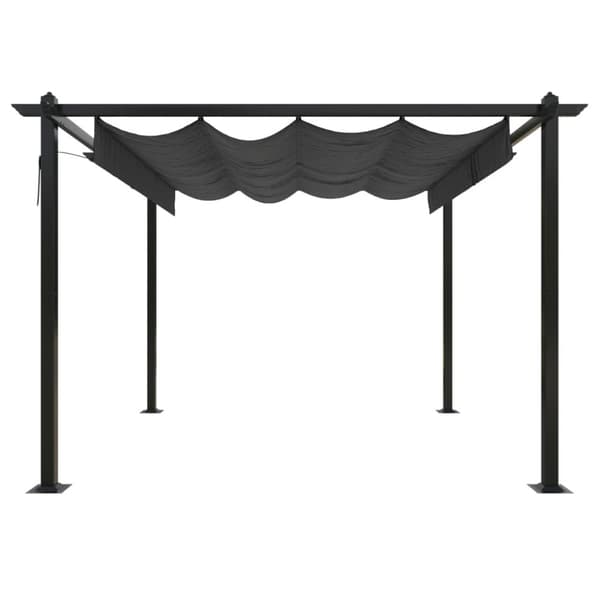 The Living Store Paviljong med infällbart tak 3x3 m antracit -  Partytält & paviljoner