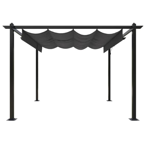 The Living Store Paviljong med infällbart tak 3x3 m antracit -  Partytält & paviljoner