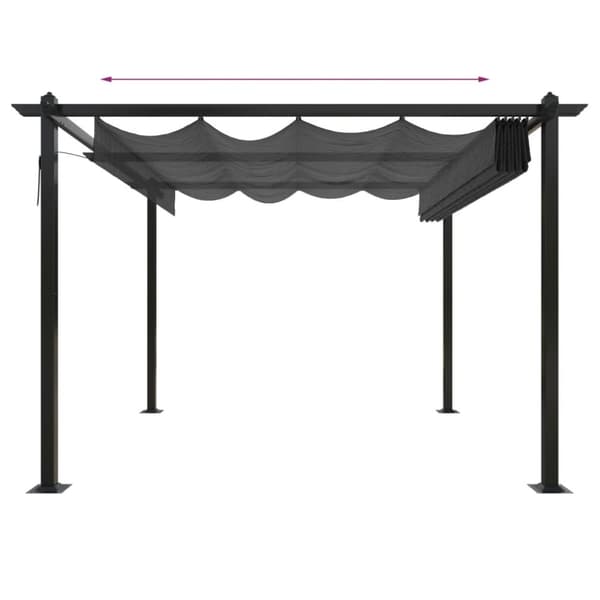 The Living Store Paviljong med infällbart tak 3x3 m antracit -  Partytält & paviljoner