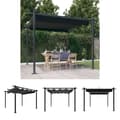 Miniatyrbild 1 av 11: The Living Store Paviljong med infällbart tak 3x3 m antracit -  Partytält & paviljoner