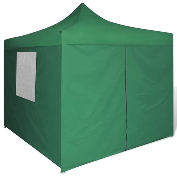 The Living Store Hopfällbart tält 3 x 3 m 4 väggar grön -  Partytält & paviljoner