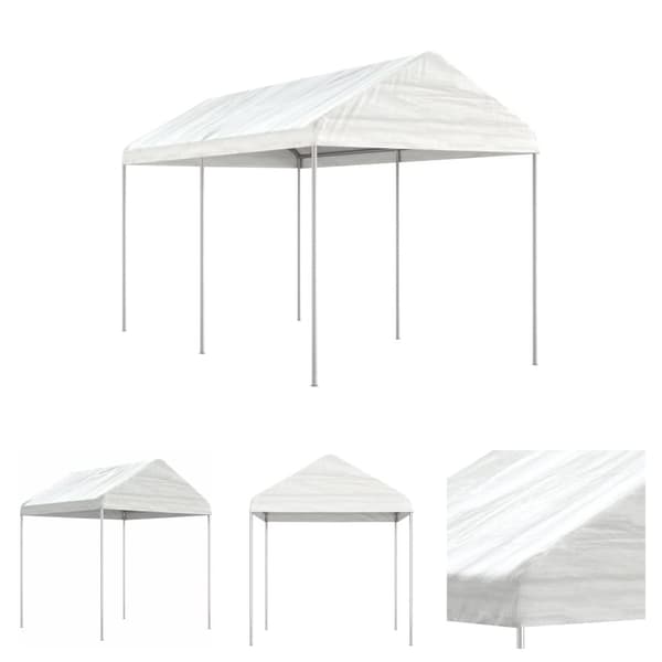 The Living Store Paviljong med tak vit 4,46x2,28x2,69 m polyeten -  Partytält & paviljoner