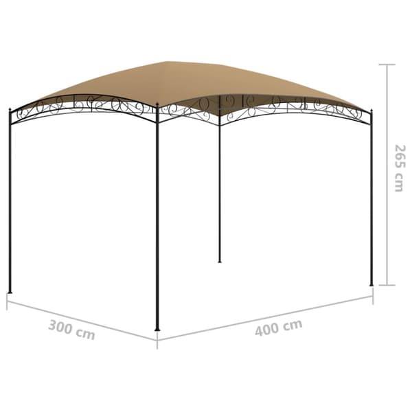 The Living Store Huvimaja 3x4x2,65 m ruskeanharmaa 180 g/m² -  Katokset & huvimajat