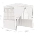 Miniatyrbild 9 av 9: The Living Store Professionellt partytält med väggar 2x2 m vit 90 g/m² -  Partytält & paviljoner