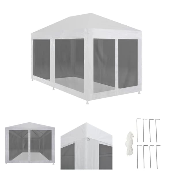 The Living Store festtelt med 6 sidevægge i trådnet 6 x 3 m -  Festtelte & havepavilloner