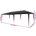 Pikkukuva 7 / 7: The Living Store Juhlateltta 3x6 m PE antrasiitti -  Katokset & huvimajat