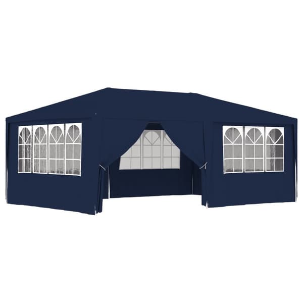 The Living Store Professionellt partytält med väggar 4x6 m blå 90 g/m² -  Partytält & paviljoner