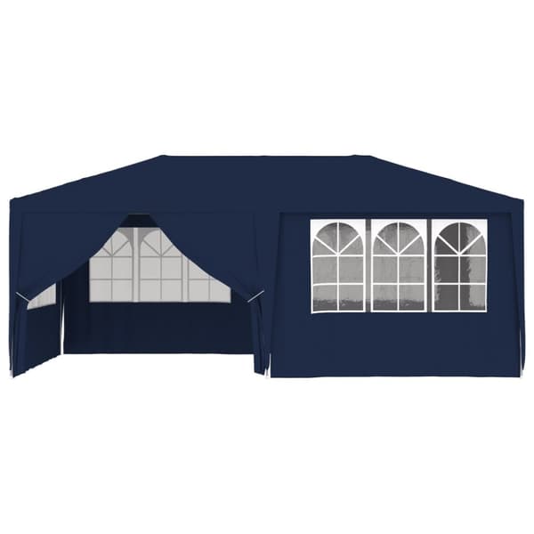 The Living Store Professionellt partytält med väggar 4x6 m blå 90 g/m² -  Partytält & paviljoner