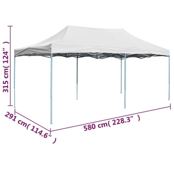 The Living Store Ammattilaisten kokoontaittuva juhlateltta 3x6 m teräs valkoinen -  Katokset & huvimajat