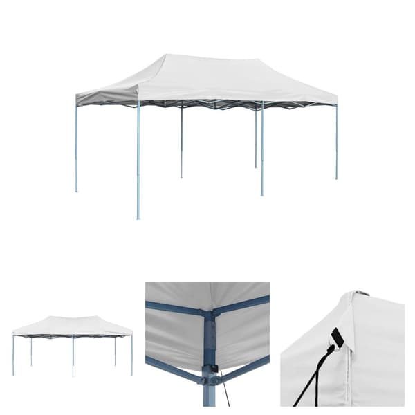 The Living Store Ammattilaisten kokoontaittuva juhlateltta 3x6 m teräs valkoinen -  Katokset & huvimajat