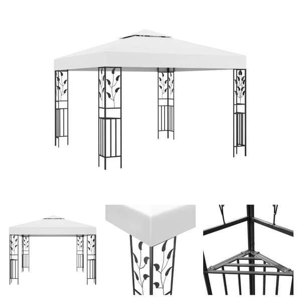 The Living Store Huvimaja 3x3 m valkoinen 180 g/m² -  Katokset & huvimajat